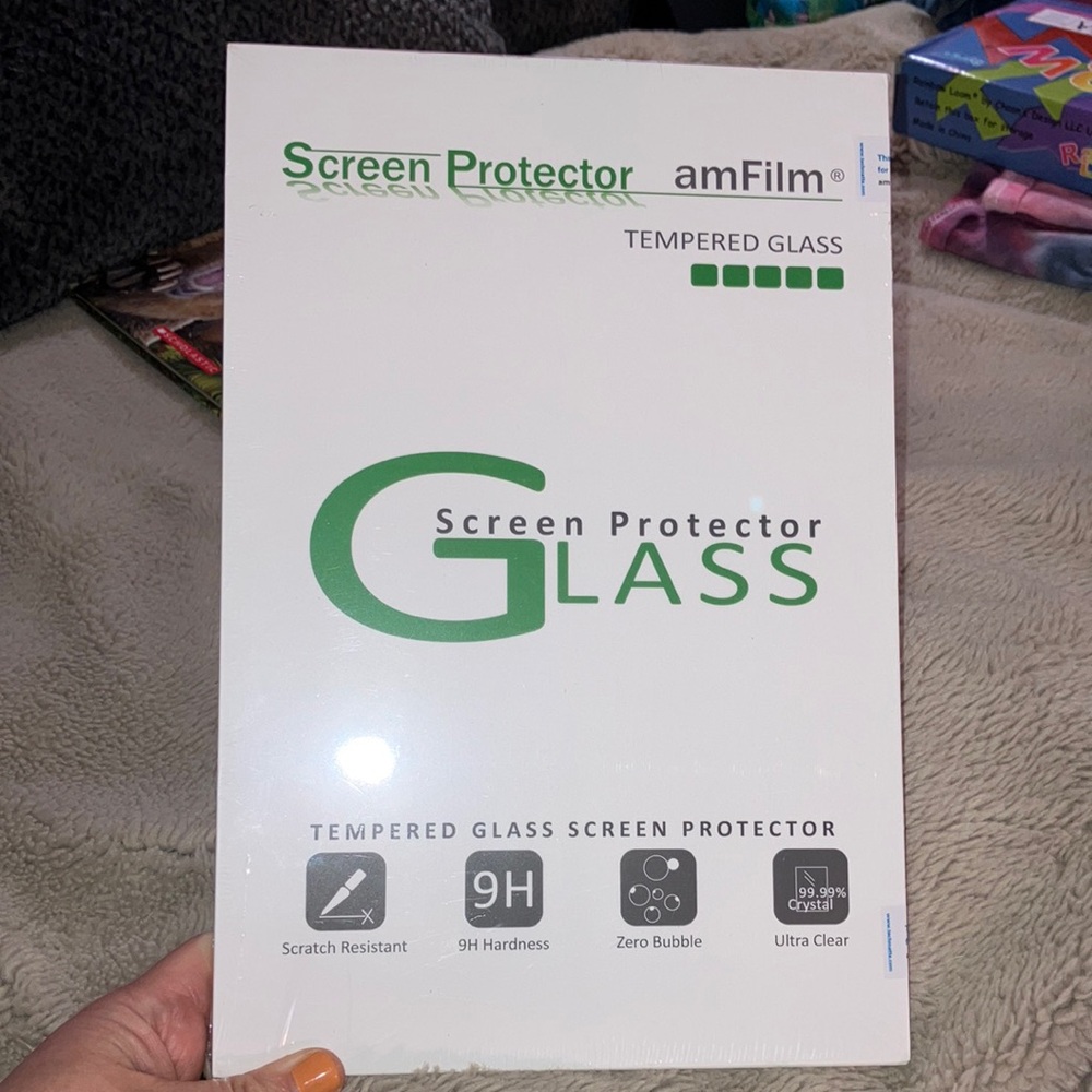 🎉 4 for $20 amFilm Glass Screen Protector for iPad Pro 10.5", 2 Pack